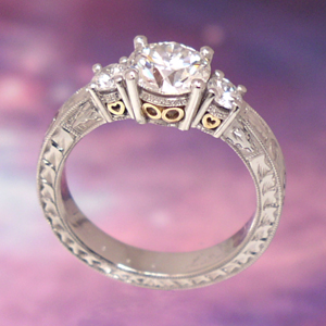 Engagement rings filigree antique on sale style